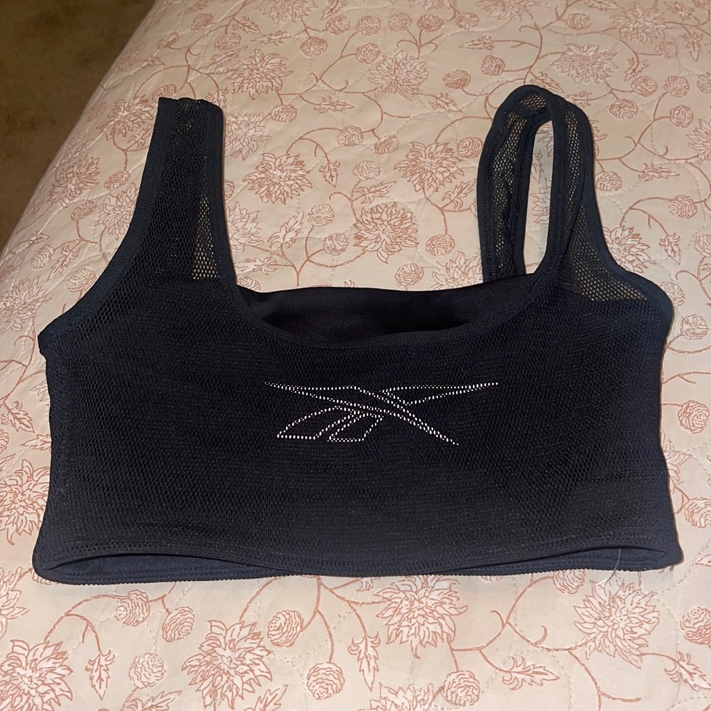 Black Reebok crop top